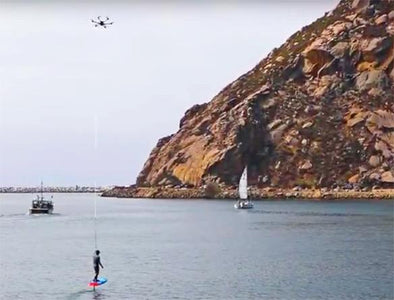 Drone Foil Boarding with Kiteboarder Jason Lee - Azhiaziam