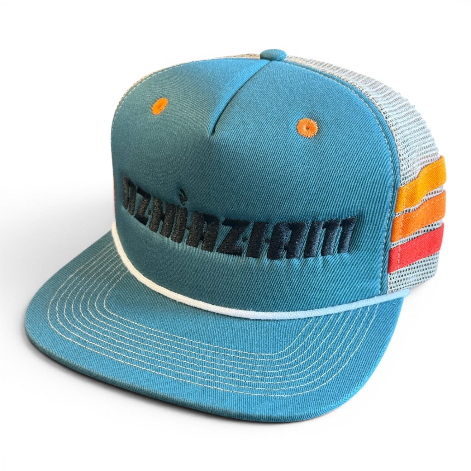 Sunset Stripe Rope Hat | Azhiaziam