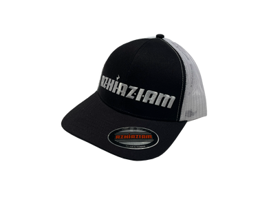 Azhiaziam Custom Curved Bill Snapback - Black/White