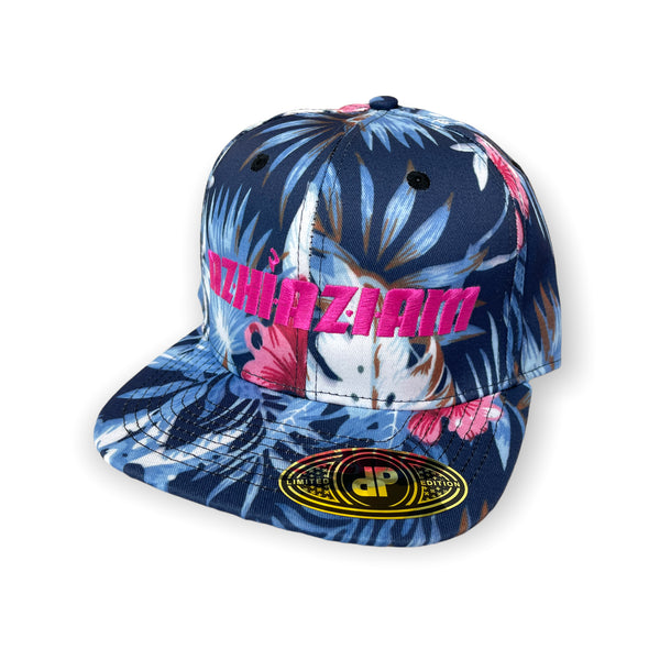 Azhiaziam "Pink Blue Floral" Snapback Hat