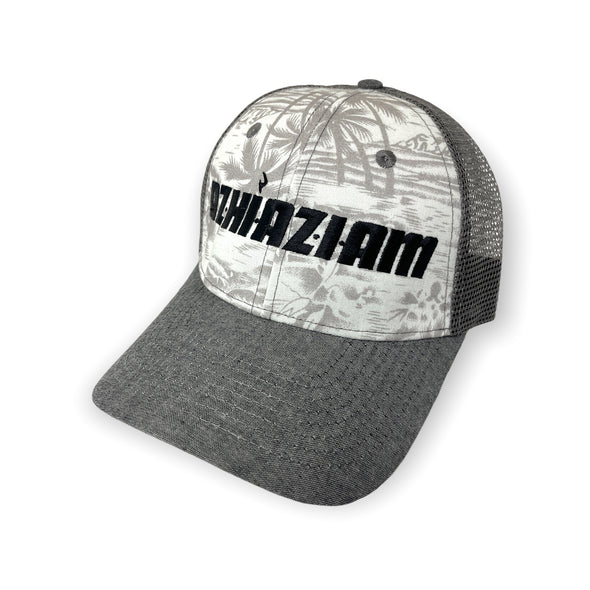 Azhiaziam "Grey Paradise" Curved Bill with Mesh Hat