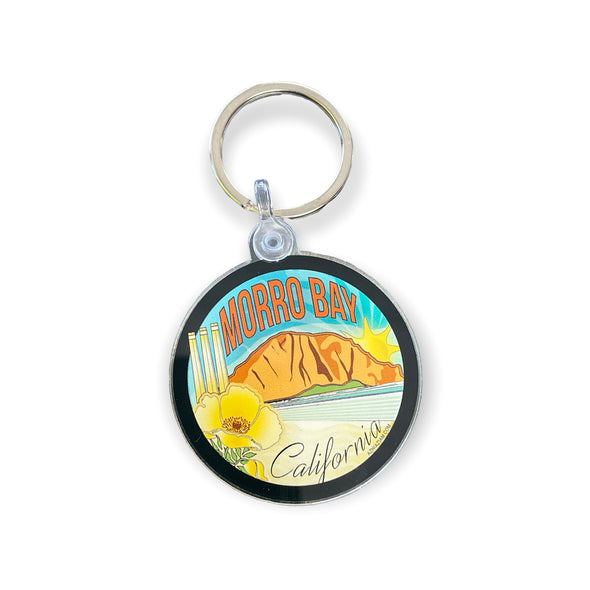 Morro Bay Poppies Keychain 2”